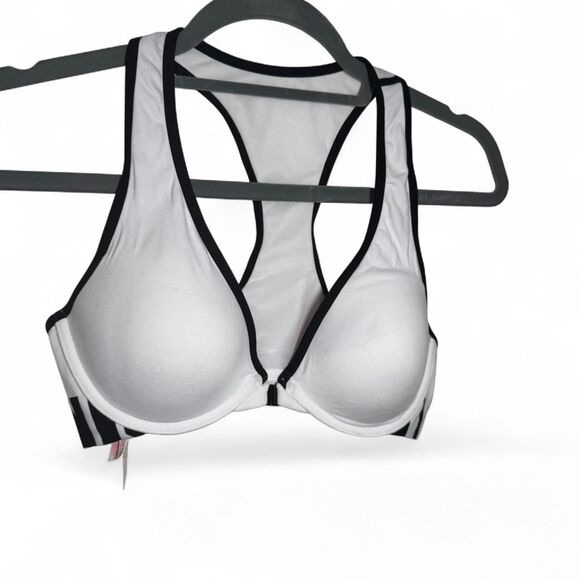 VS Pink White Racerback Push-Up Bra 34C NWT - Picture 1 of 6